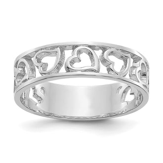 Exclusive 14K White Gold Heart-Shaped Ring - Stylish & Affordable Elegance