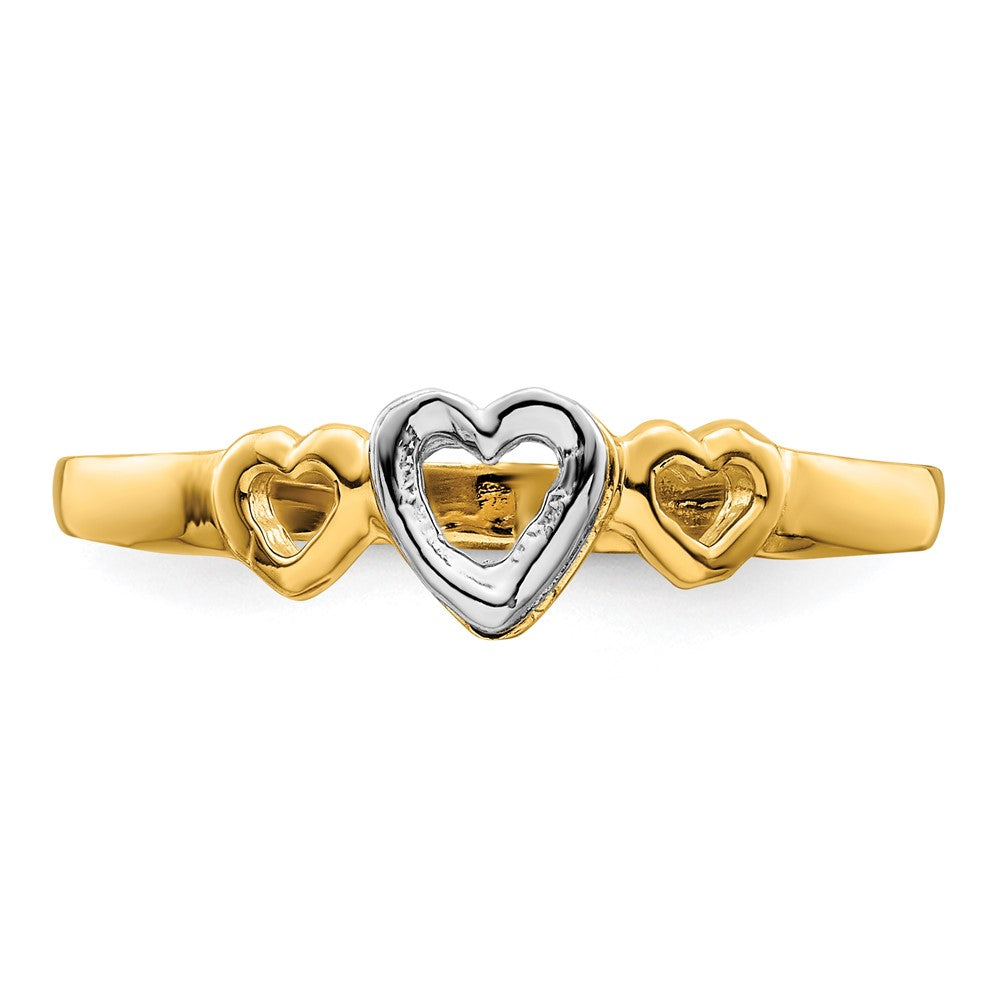 Exclusive 14K Two-Tone Gold Heart-Shaped Ring - Stylish Design & Great Value