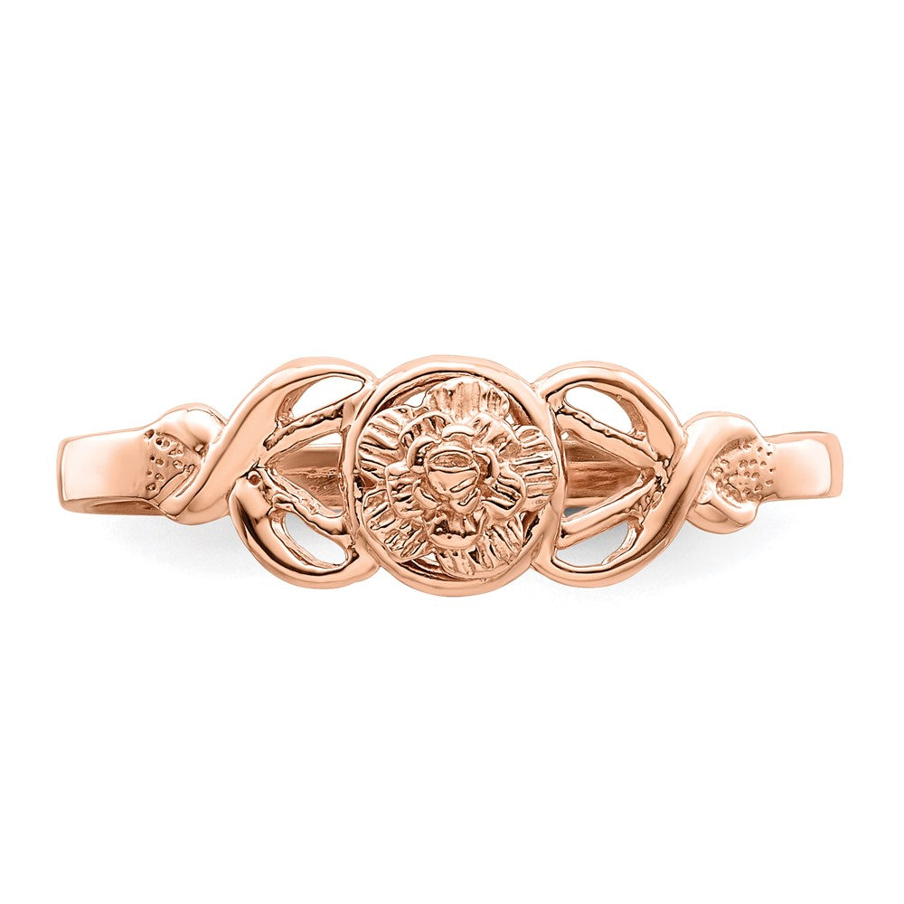 High-Quality 14K Rose Gold Floral Ring - Stylish Design, Affordable Luxury