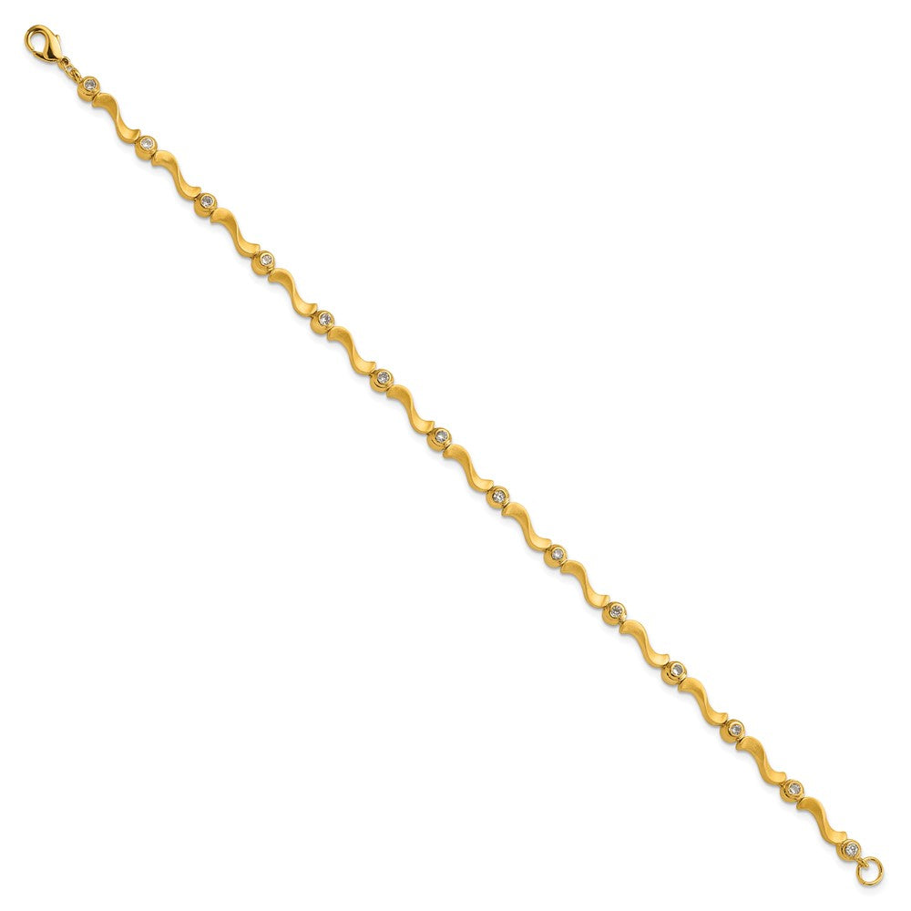 Exclusive Kelly Waters Gold-Plated CZ Bracelet | Stylish S-Link Design, Affordable Price