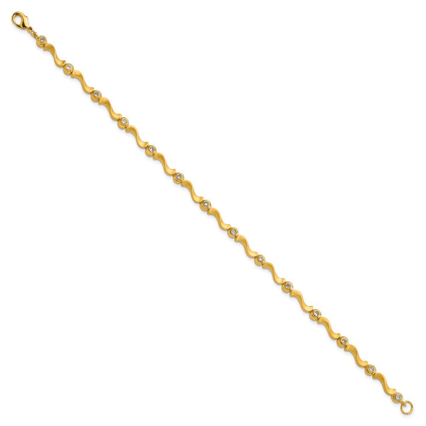 Kelly Waters Gold-Plated CZ Bracelet - S-Link