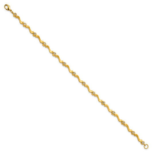 Exclusive Kelly Waters Gold-Plated CZ Bracelet | Stylish S-Link Design, Affordable Price