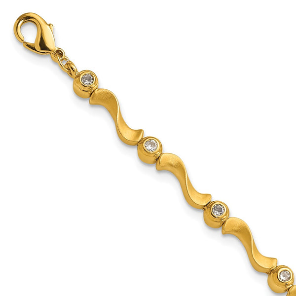 Kelly Waters Gold-Plated CZ Bracelet - S-Link