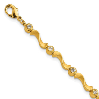 Exclusive Kelly Waters Gold-Plated CZ Bracelet | Stylish S-Link Design, Affordable Price