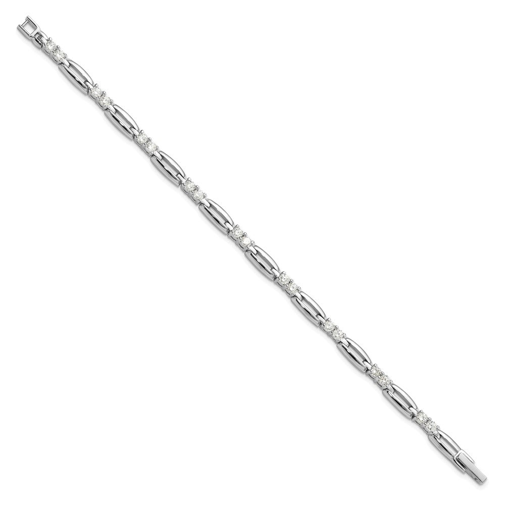 Shop Stylish Kelly Waters Rhodium-Plated CZ Bracelet - 7.25 Inches, Affordable!