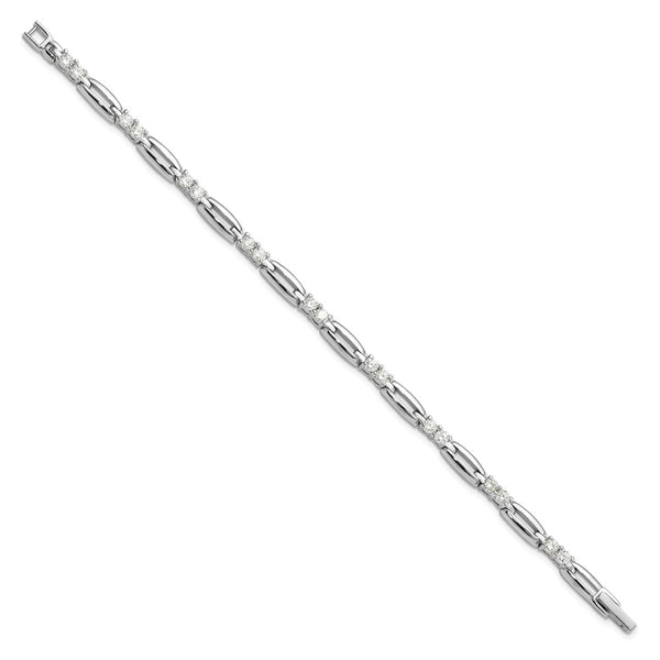 Kelly Waters Rhodium-Plated CZ Bracelet - 7.25 Inches