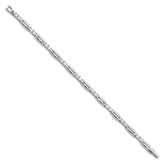 Shop Stylish Kelly Waters Rhodium-Plated CZ Bracelet - 7.25 Inches, Affordable!
