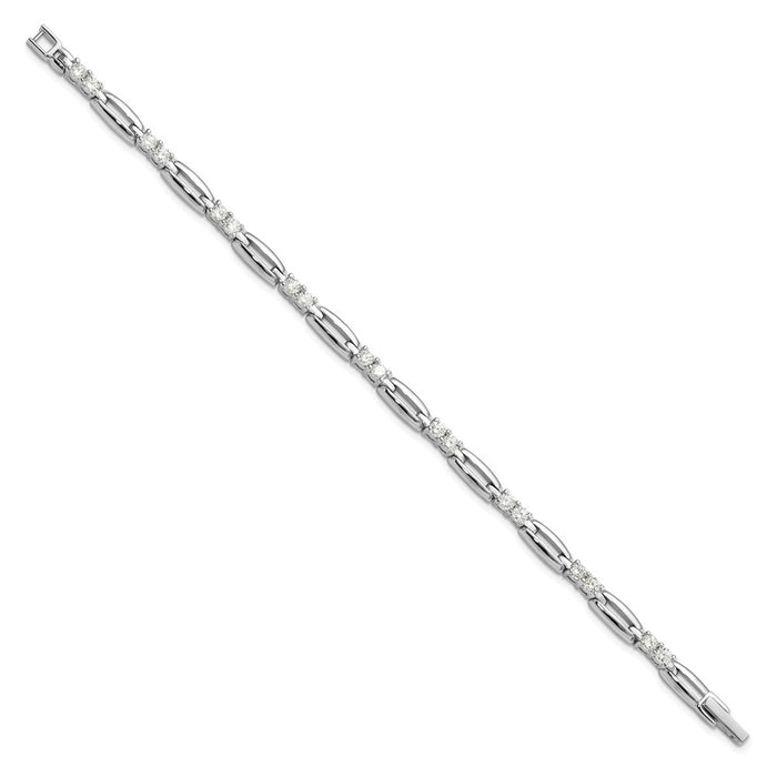 Shop Stylish Kelly Waters Rhodium-Plated CZ Bracelet - 7.25 Inches, Affordable!-2