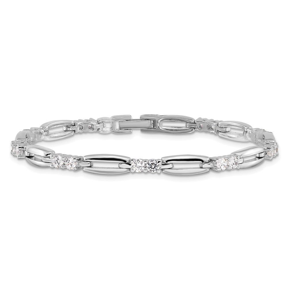 Shop Stylish Kelly Waters Rhodium-Plated CZ Bracelet - 7.25 Inches, Affordable!