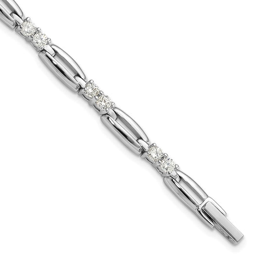 Shop Stylish Kelly Waters Rhodium-Plated CZ Bracelet - 7.25 Inches, Affordable!