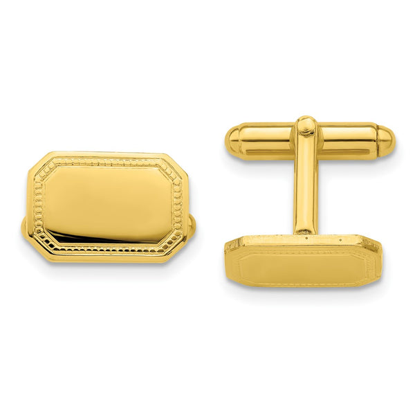 Kelly Waters Gold-Plated Cuff Links - .85mm, Engravable