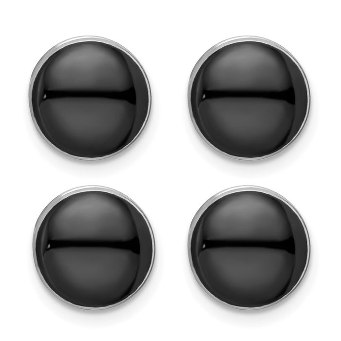 Buy Exclusive Kelly Waters Rhodium-Plated Tuxedo Studs Set - 4 Stylish Pieces-3