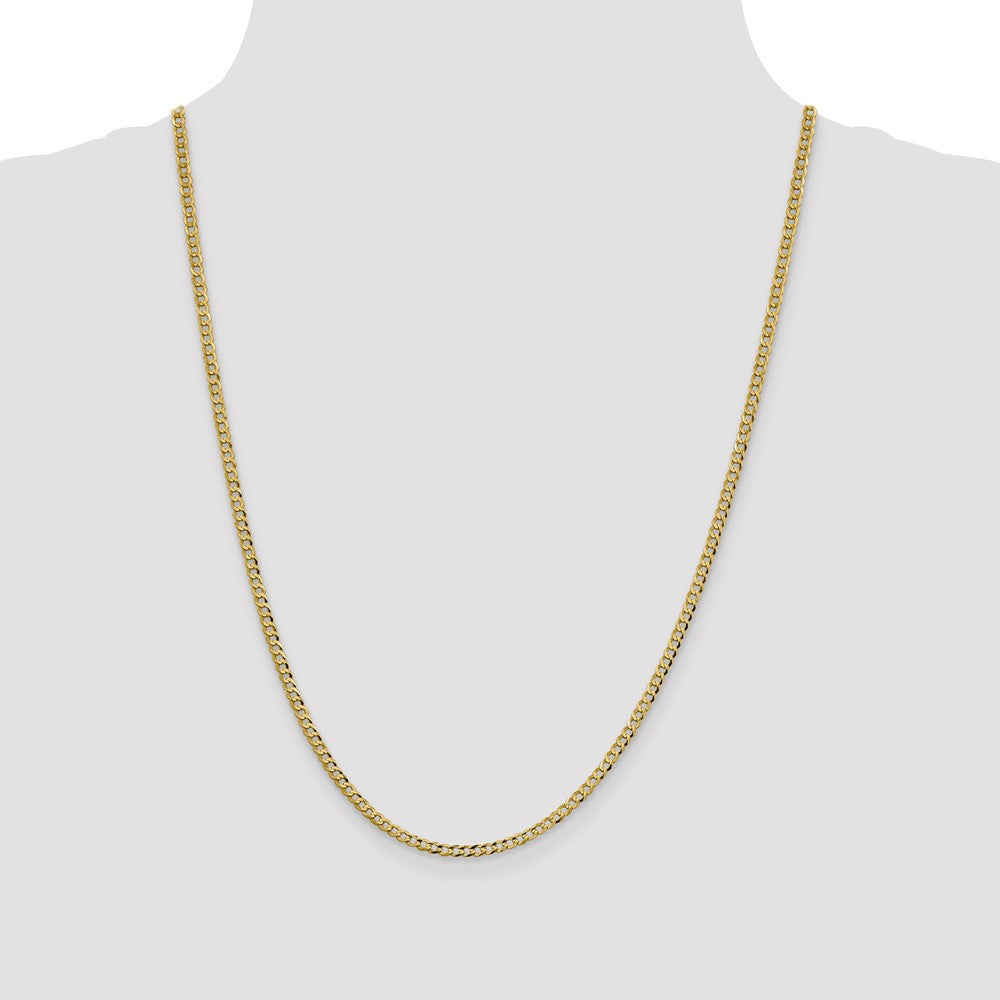Buy Stylish 14K Gold 24-Inch 3.1mm Flat Cuban Chain - Lightweight Luxury