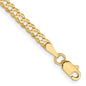 Buy Stylish 14K Gold 8-Inch Flat Cuban Bracelet - Lightweight, 3.1mm Design-7