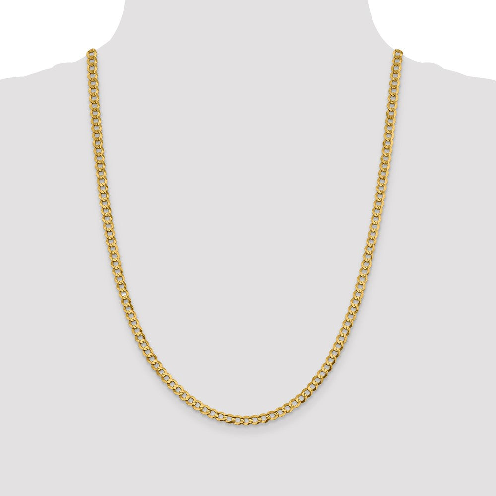 Buy Stylish 14K Gold 24-Inch 4.7mm Lightweight Flat Cuban Chain