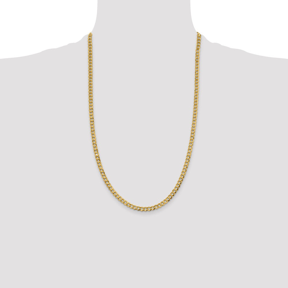 Shop Stylish 14K Gold 26-Inch 4.7mm Lightweight Flat Cuban Chain - Luxury Design