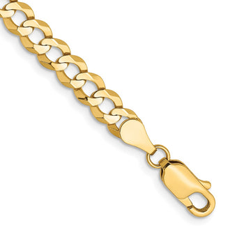 Exclusive 14K Gold 7-Inch Lightweight Flat Cuban Bracelet - Stylish & Affordable