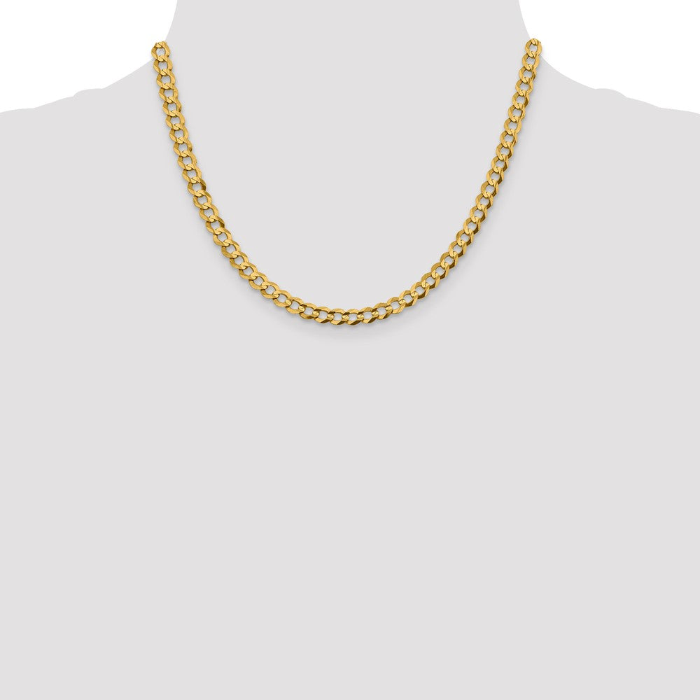Buy 14K Gold 18-Inch Flat Cuban Chain, 5.9mm - Stylish & Lightweight Luxury!