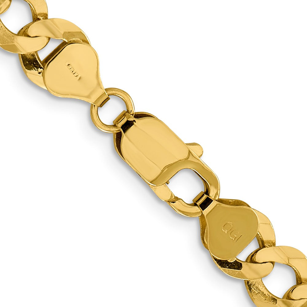 Shop Stylish 14K Gold 24-Inch Flat Cuban Chain 8.3mm - Lightweight Luxury!