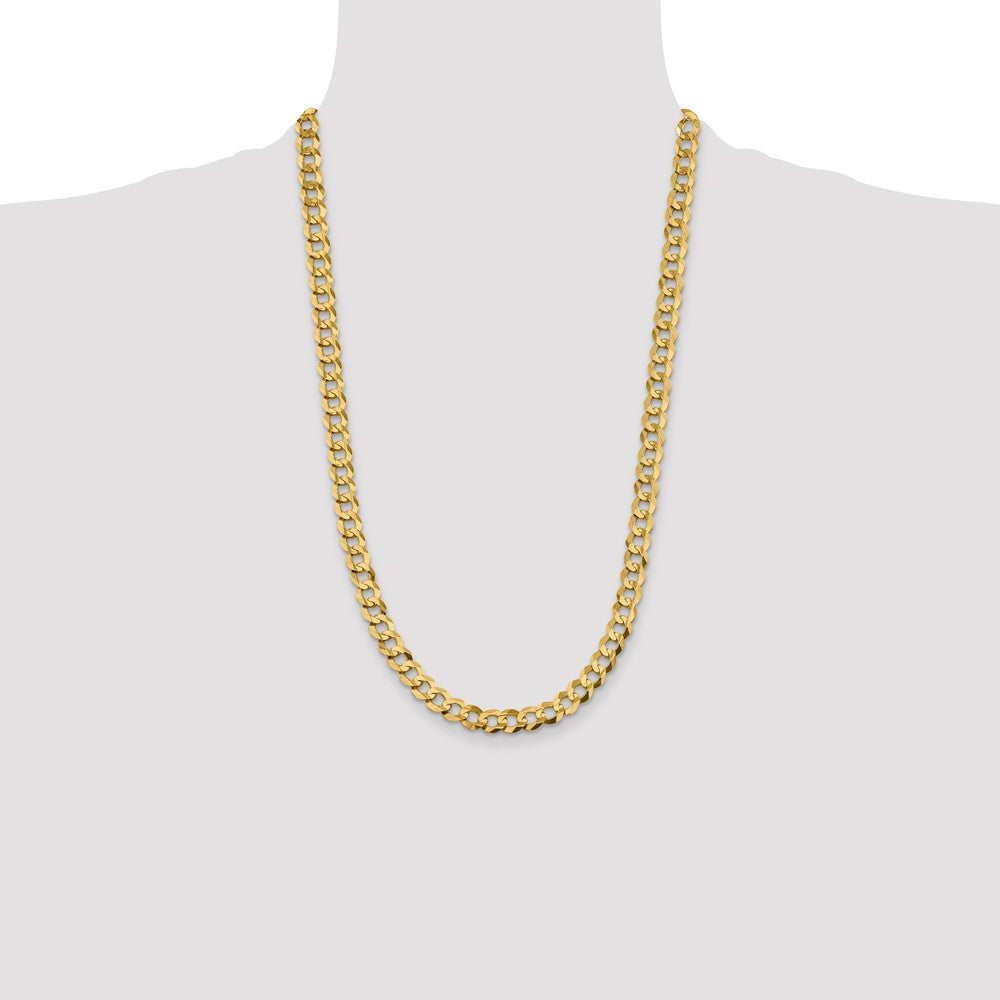 Shop Stylish 14K Gold 26-Inch Lightweight Flat Cuban Chain - 8.3mm Design