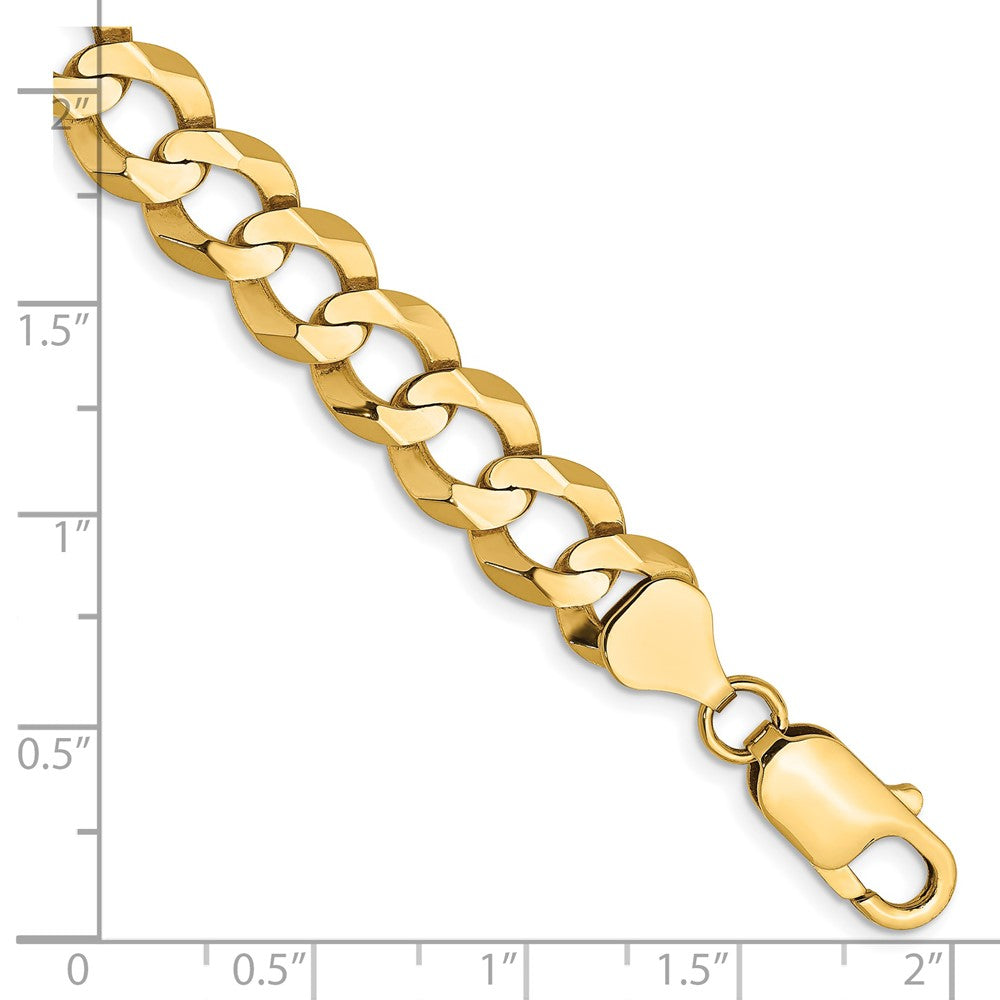 Shop Exclusive 14K Gold 7-Inch Lightweight Flat Cuban Bracelet - Stylish 8.3mm Links