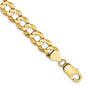 Shop Exclusive 14K Gold 7-Inch Lightweight Flat Cuban Bracelet - Stylish 8.3mm Links-5