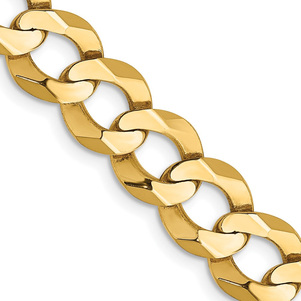 Shop Stylish 14K Gold 24-Inch Flat Cuban Chain 8.3mm - Lightweight Luxury!
