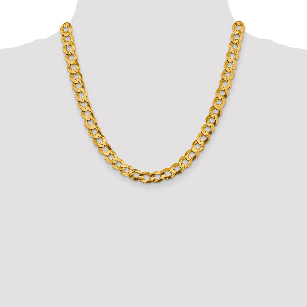 Shop Stylish 14K Gold 20-Inch Flat Cuban Chain - 9.4mm Lightweight Value!