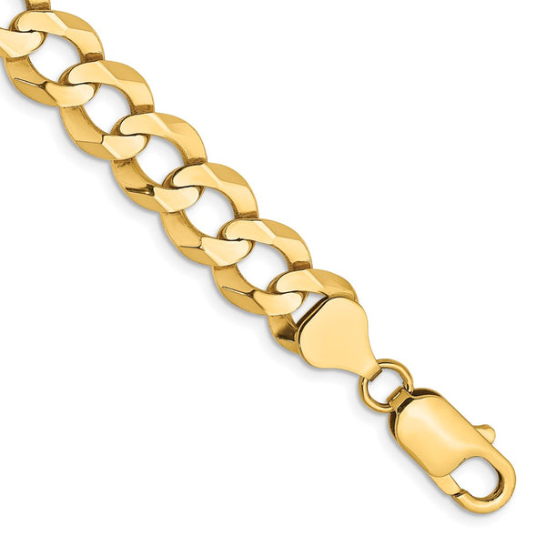 14K Gold 9.4mm Lightweight Flat Cuban Link Chain