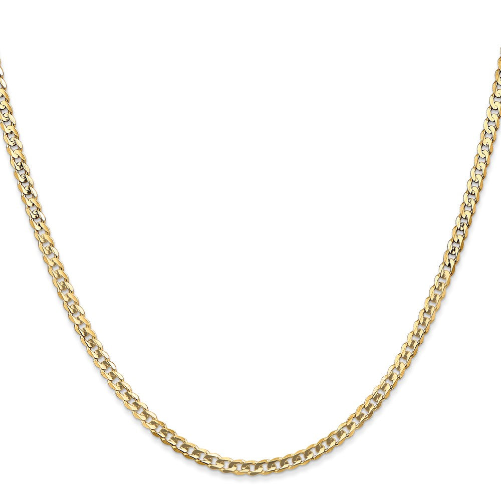 Buy Stylish 14K Gold 20-Inch 3mm Open Concave Curb Chain - Luxury Look!