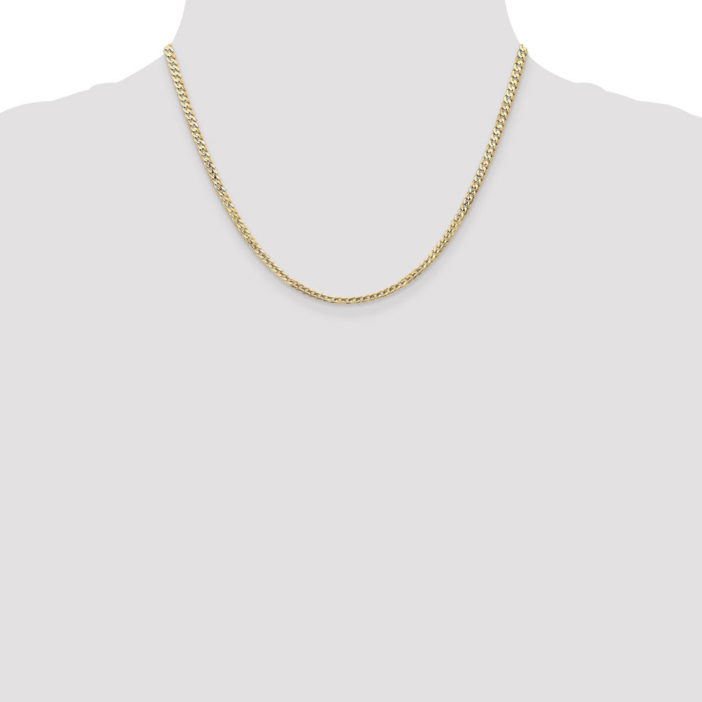 Shop 14K Gold 18-Inch 3mm Open Concave Curb Chain - Stylish Luxury Jewelry