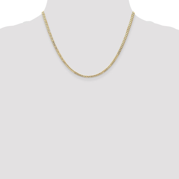 Shop 14K Gold 18-Inch 3mm Open Concave Curb Chain - Stylish Luxury Jewelry-4