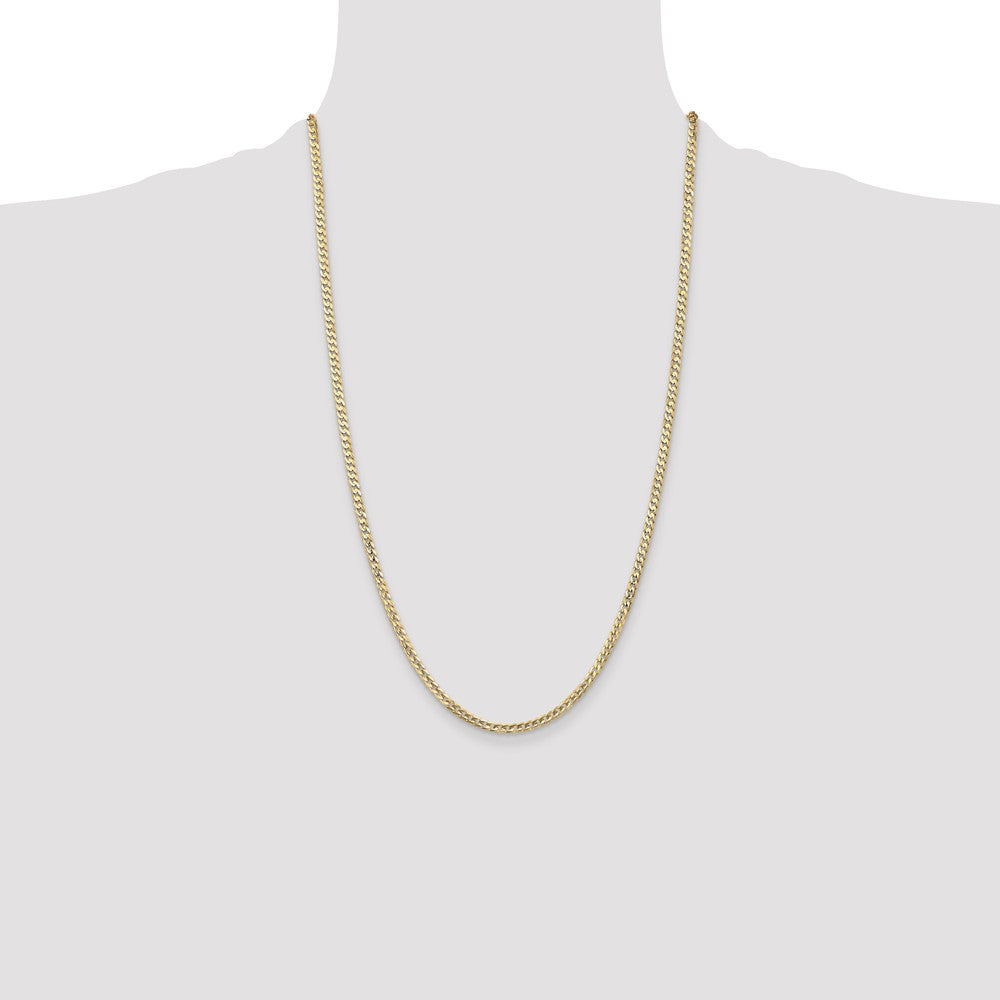 Shop Stylish 14K Gold 26-Inch Open Concave Curb Chain - Affordable Luxury!