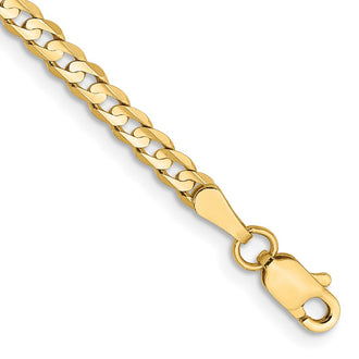 Shop Exclusive 14K Gold 8-Inch Open Concave Curb Bracelet - Stylish & Affordable!