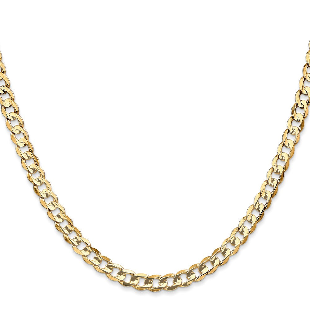 Buy Stylish 14K Gold 16-Inch Open Concave Curb Chain - 4.5mm Luxury Design