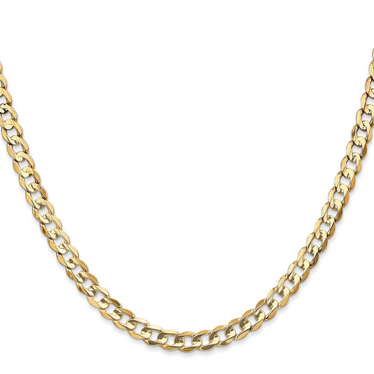 Buy Stylish 14K Gold 16-Inch Open Concave Curb Chain - 4.5mm Luxury Design