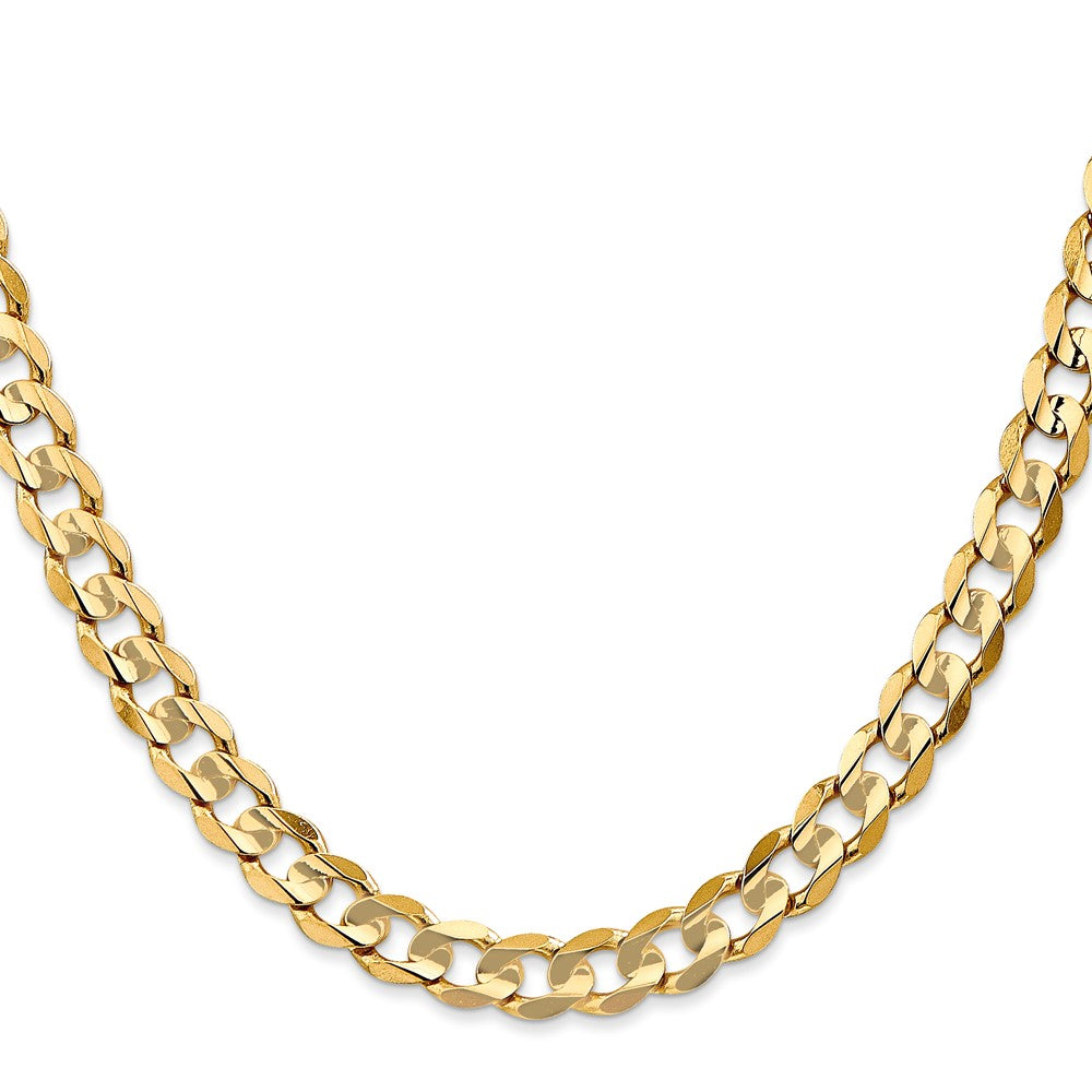 Shop Stylish 14K Gold 24-Inch 6.75mm Curb Chain - Luxury Lobster Clasp Design