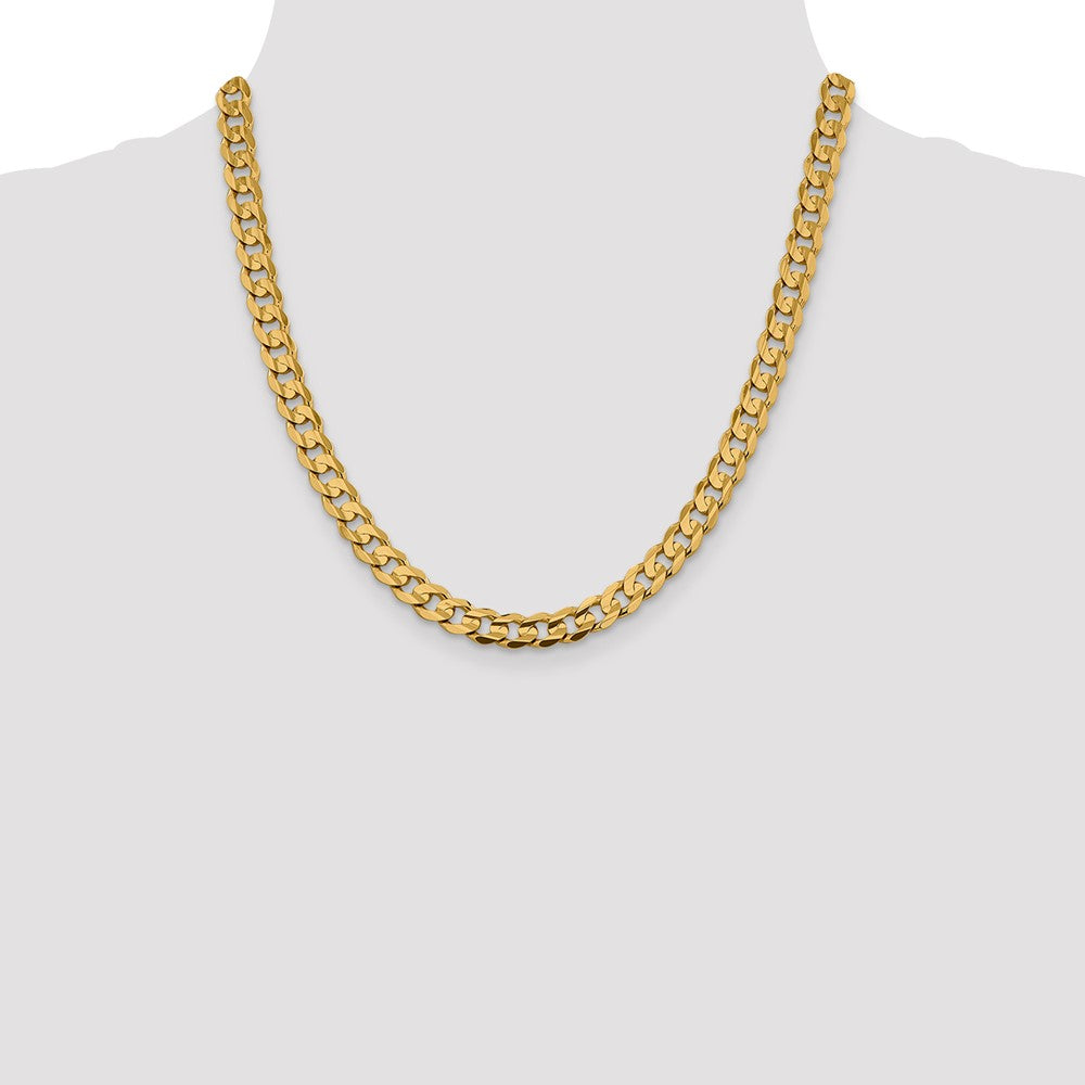 Designer 14K Gold 20-Inch 7.5mm Curb Chain - Stylish & Affordable Jewelry