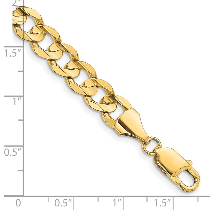 Exclusive 14K Gold 9-Inch 8.5mm Open Concave Curb Chain - Stylish Value!-2