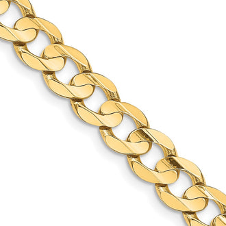 Exclusive 14K Gold 24-Inch 8.5mm Open Concave Curb Chain - Stylish Value!