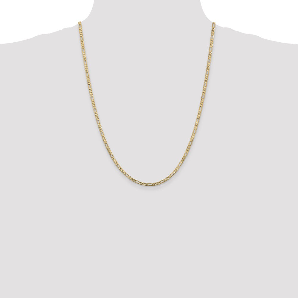 Shop Stylish 14K Gold 24-Inch Figaro Chain - 3mm, Luxury Lobster Clasp