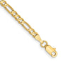 Shop Stylish 14k Gold 3mm Concave Open Figaro Chain Necklace - Luxury Value!-7