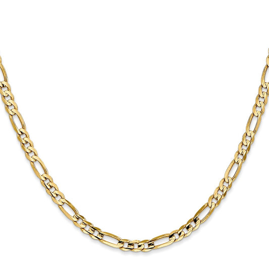 Shop 14K Gold 30-Inch 4mm Concave Open Figaro Chain - Stylish & Affordable