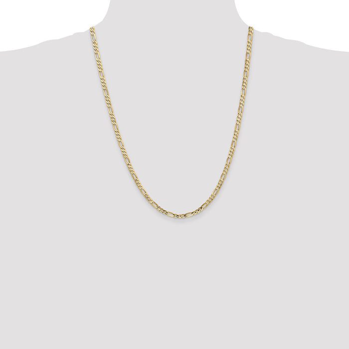 Exclusive 14K Gold 24-Inch 4mm Figaro Chain - Stylish Lobster Clasp Value-4