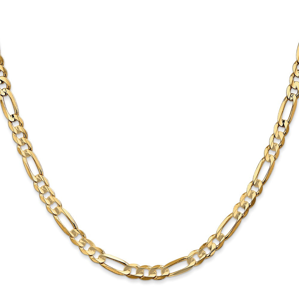 High-Quality 14K Gold 22-Inch 4.5mm Figaro Chain - Stylish Lobster Clasp