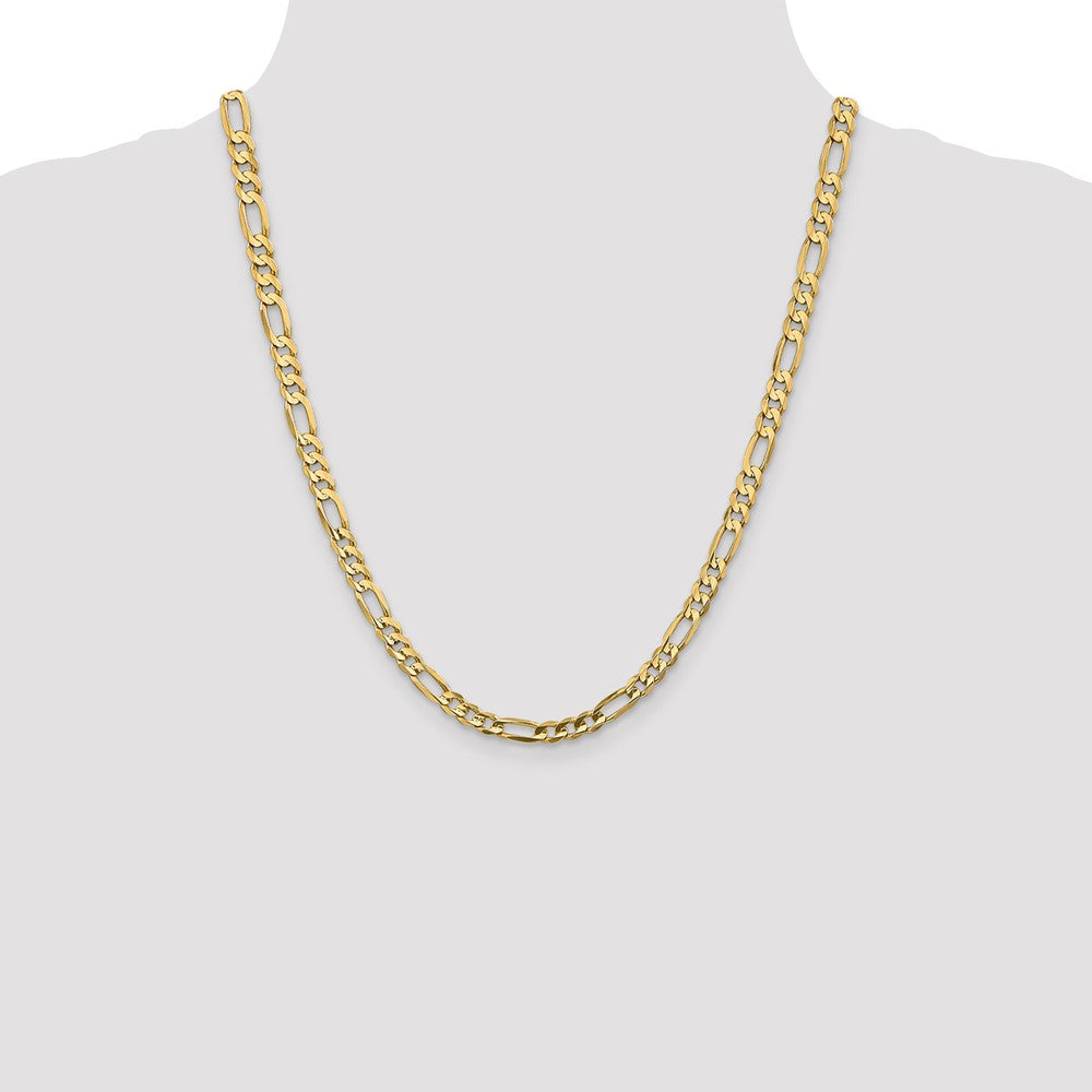 Exclusive 14K Gold 22-Inch 5.5mm Figaro Chain - Stylish Lobster Clasp