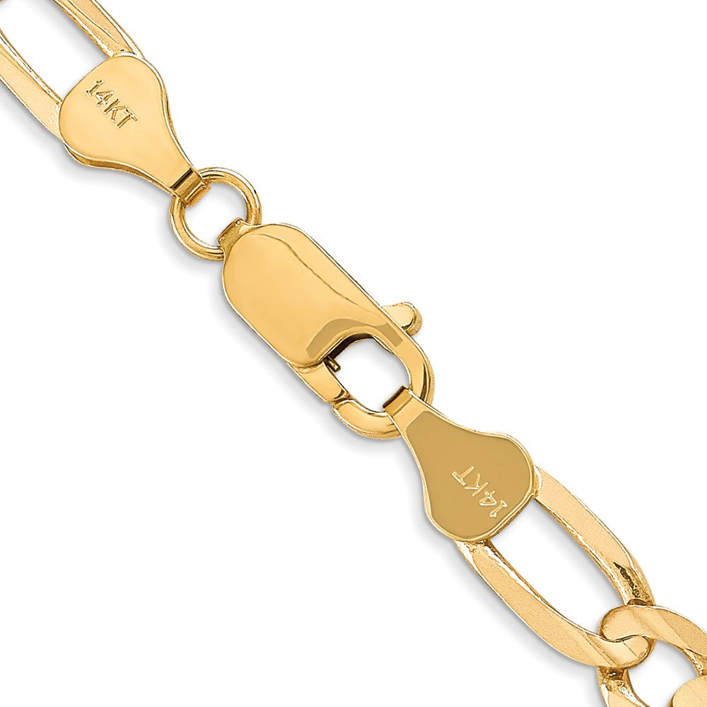 Exclusive 14K Gold 24-Inch 6mm Concave Figaro Chain | Stylish Lobster Clasp