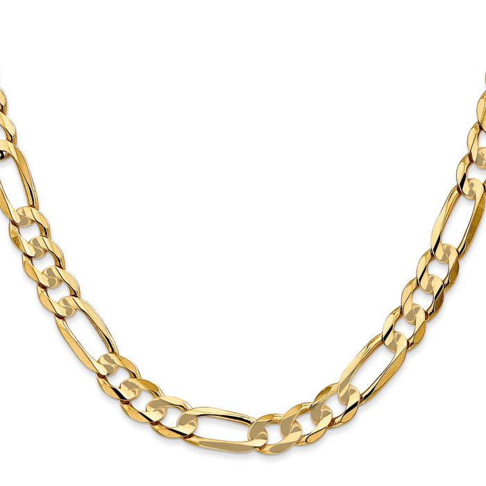 Buy 14K Gold 26-Inch 6.75mm Figaro Chain - Stylish & Affordable Luxury Jewelry-2