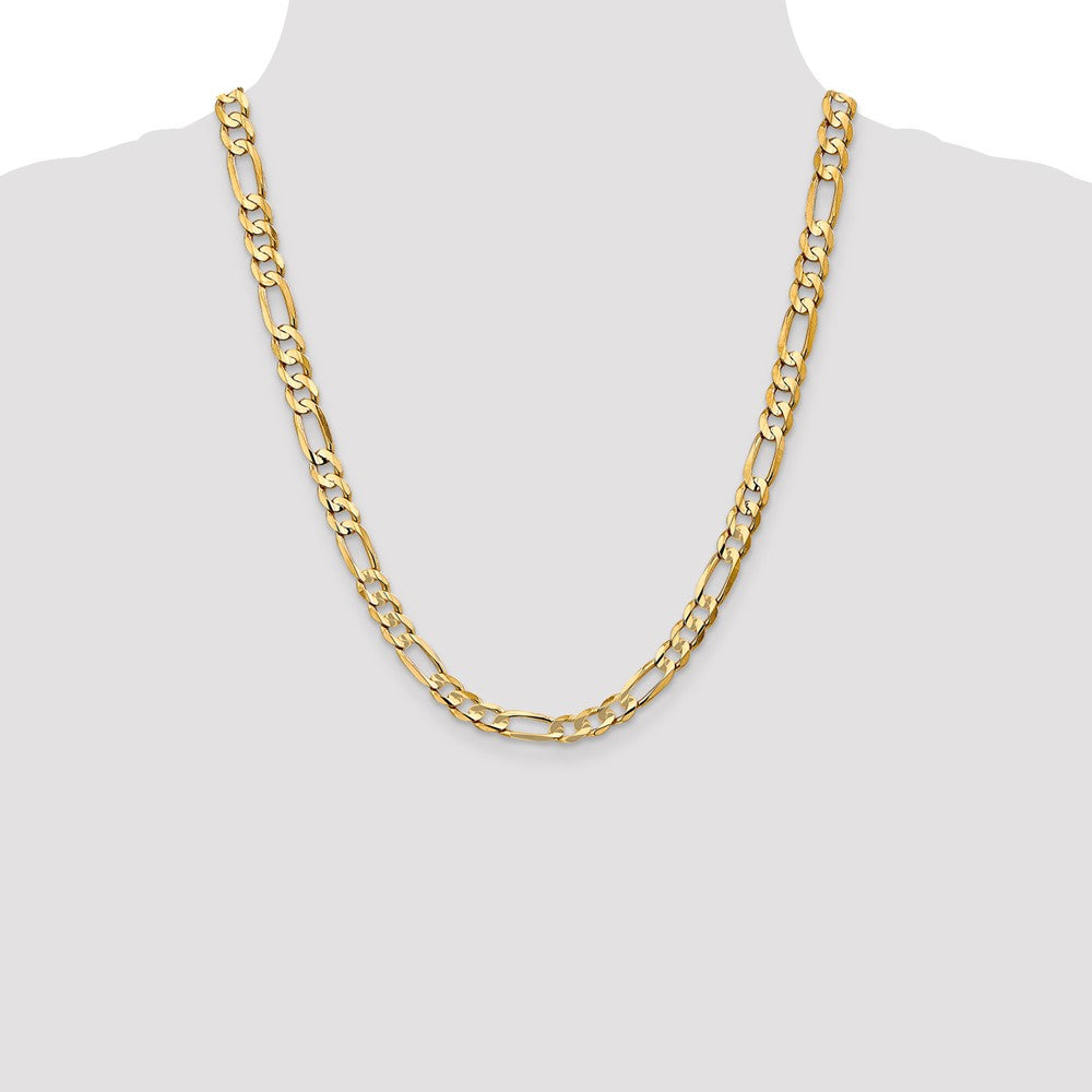 Shop Stylish 14K Gold 22-Inch Figaro Chain - 6.75mm, Affordable Luxury