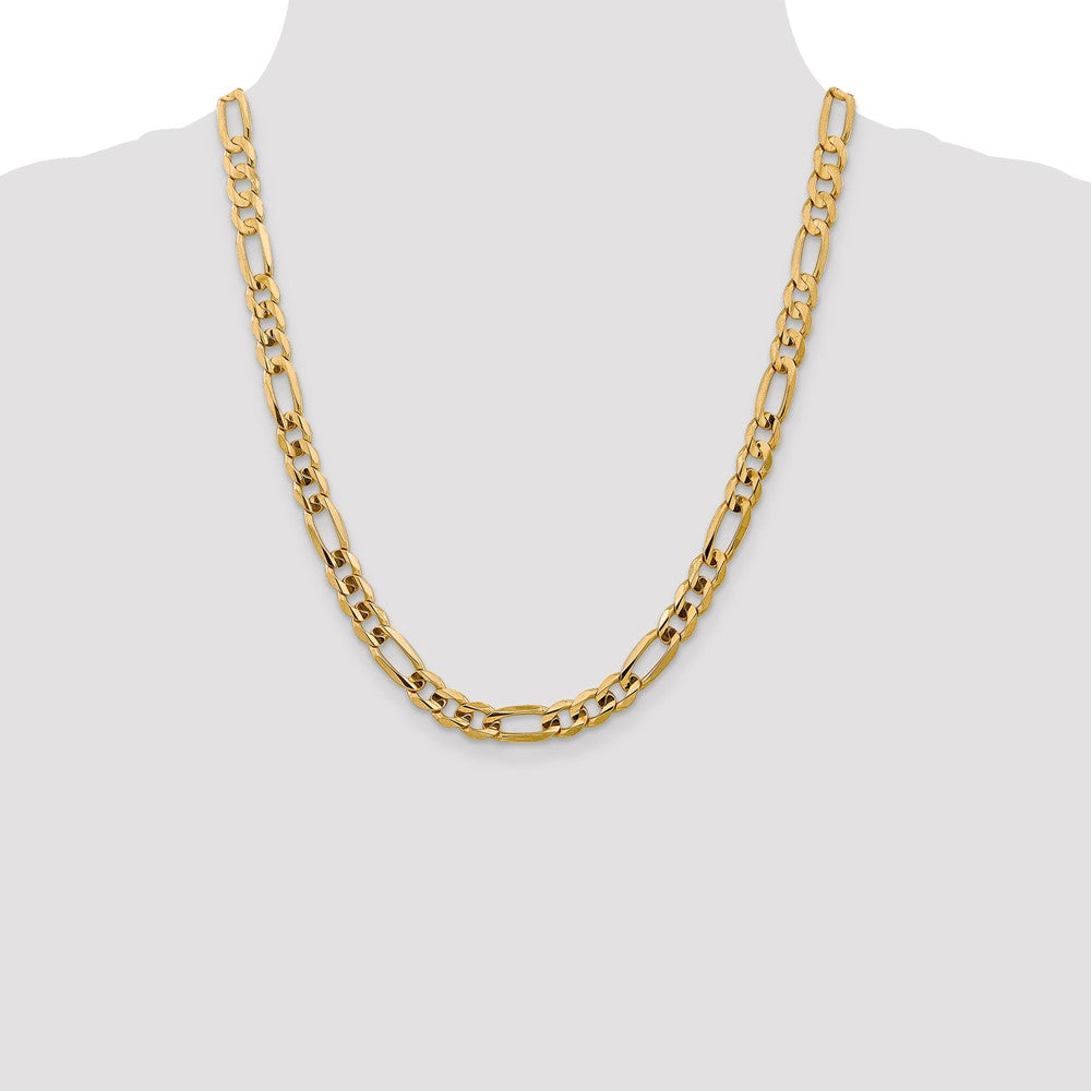 Buy Exclusive 14K Gold 22-Inch 7.5mm Figaro Chain | Stylish Lobster Clasp